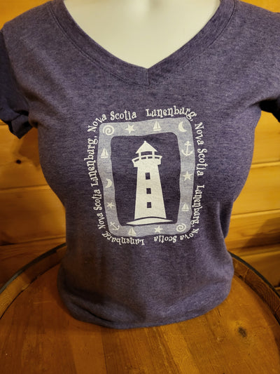 Clear Skies Lighthouse V Neck T-shirt
