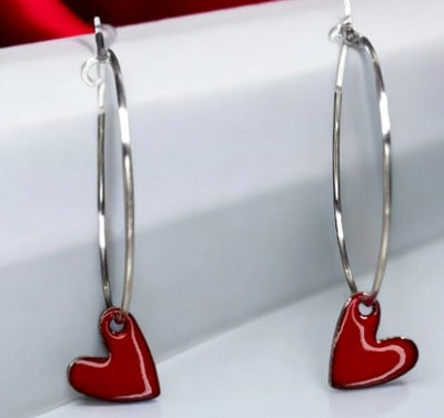 Heart Hoop Earing