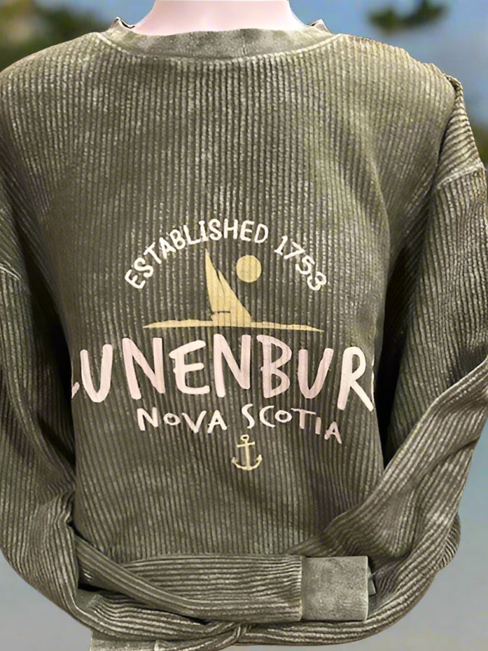 Dijon Sailboat Corded Crewneck Sweatshirt