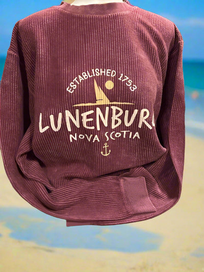 Dijon Sailboat Corded Crewneck Sweatshirt