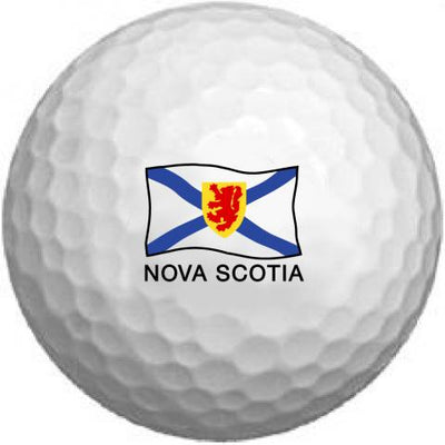 Nova Scotia waving flag printed on Golf Ball