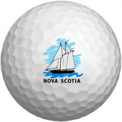 Nova Scotia Schooner printed on Golf Ball